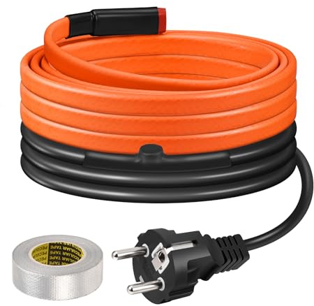 Ruban Chauffant BDDFOTO 25 W/m, Protection Antigel Pour Conduites d’Eau Potable, Autorégulant et Économe en Énergie, 3 m