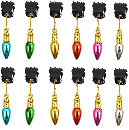 TOPBATHY 24 Clip de Campana para Barba Adornos Vello Facial Reutilizables Fáciles de Colocar Decoración Creativa para Barba Navidad Color Aleatorio