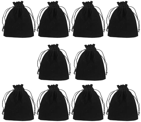ZIDDAR 10 sacchetti per dadi piccoli, in velluto, riutilizzabili, morbidi, con coulisse, per caramelle, regali di nozze, piccoli oggetti