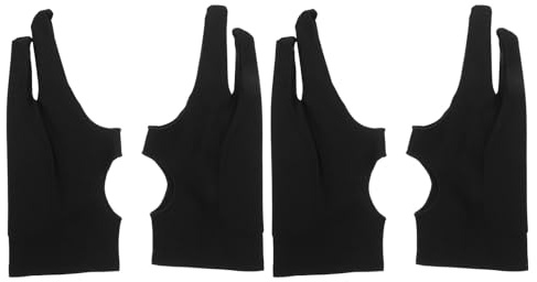 OUNONA Guantes para Dibujo con Tableta gráfica (4 Unidades) para Artistas - Guantes con reducción de fricción para bocetos, Pintura Digital y diseño gráfico - Opciones para Zurdos y diestros -
