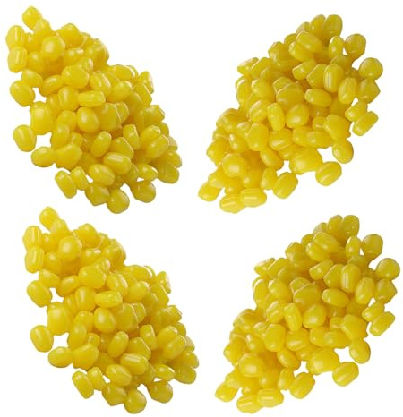 Hohopeti 400 Appâts Artificiels en Plastique Jaunes de Maïs Leurres Souples Flottants pour Carpe et Silure Perles de Pêche Réalistes Lot de 400 Pièces pour Pêche en Eau Douce