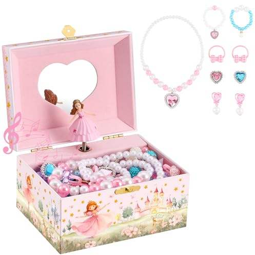 ProCase Musical Princess Jewelry Box for Girls, Princess (Box with Jewelry)