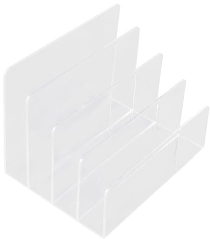 Beavorty Organizador de Archivos Multifunción Transparente de Acrílico, Estante para Documentos y Libros, Porta Revistas y Soporte para Cosméticos, Diseño Compacto para Oficina y