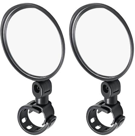 MospdyGear Adjustable 15-35mm Thread Rearview Mirrors for Mobility Scooters, Wide Angle Reflective Safety Mirrors for Bicycles, 2-Piece Set for Safe Riding