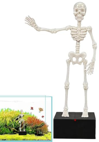 Akvariebubblerdekoration Rolig 3D-printad undervattensdekoration 18x10 cm | Halloween Dansande Skelett Akvariebubbler För Daglig Visning I Bar, Hotell, Matplats Samt Högtidsfester