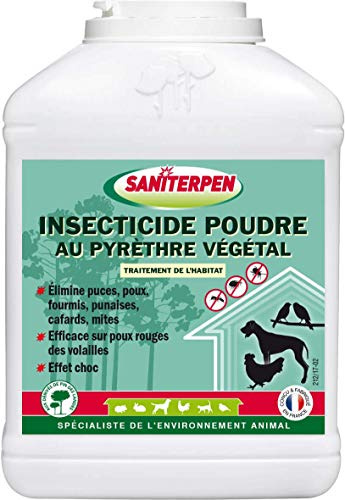 Saniterpen Insecticide Naturel pour Locaux et Cages Poudre au Pyrèthre 250g