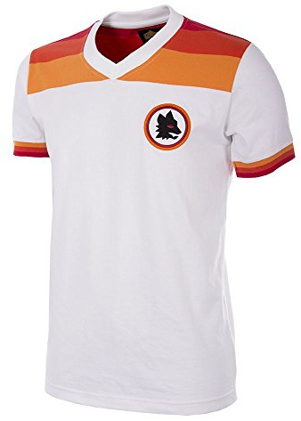 AS Roma 1978-79 Away Retro Football, Shirt Uomo, Bianco, XXL