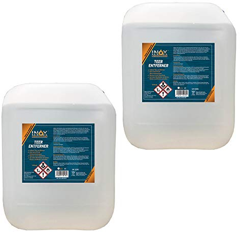 INOX® Auto Teerentferner 2 x 5L - Teerreiniger für Innenraum und Außen - Klebstoffentferner Baumharzentferner - Industriereiniger schonend zu Autolack und Chrom