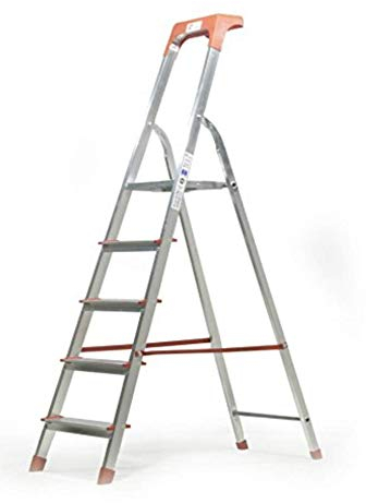 Scala alluminio a libretto portata 150 Kg casa Made in Italy certificato EN131 5 GRADINI