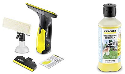 Kärcher 1.633-426.0 Nettoyeur de vitres WV 2 Premium Black Edition *EU + Nettoyant vitres concentré, anti-trace et déperlant (500 ml.)