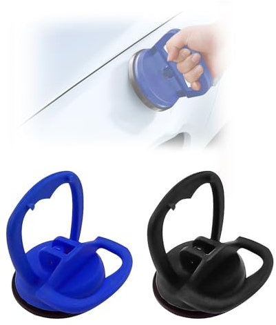 2 Stück Vakuum-Saugnapf, Auto-Dellen-Saugnapf, Dellenzieher, Auto-Reparatur-Werkzeug, 6 Cm Auto-Reparatur-Saugnapf, Einzelkrallen-Saugnapf, Geeignet Für Die Meisten Autos (Schwarz, Blau)