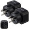 kwmobile 2er Set Reise Adapter USA - Adapter USA Deutschland Stecker - USA Adapter - Steckdosenadapter Japan - Stecker Adapter - Adapter für Japan - Adapter für Kanada - Schwarz