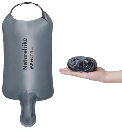 Naturehike Sacco a Pompa Portatile per Materassini da Campeggio, Materassino, Materasso ad Aria Gonfiabile, Grigio, 80 cm x 43 cm x 1 cm