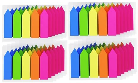 KIFZM Lot de 3000 marqueurs à index en forme de flèche, 24 ensembles de 5 couleurs, drapeaux adhésifs réutilisables, onglets d'index simples, notes adhésives, marqueurs de page pour mettre en valeur
