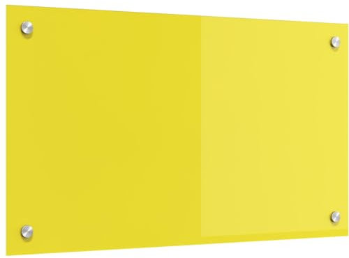 vidaXL Küchenrückwand Gelb 70x40x0,6 cm Hartglas