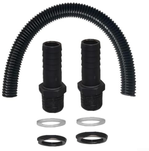 Sumsoctober Kit de dérivation d'eau de pluie, collecteur d'eau de pluie, raccord de tuyau de dérivation de pluie, kit d'extension de tuyau de pluie pour l'extérieur