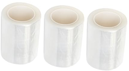 TOGEVAL Film Transparente para Labios 3 Piezas Cinta Adhesiva Transparente y Adherente Película Protectora para Bordado Semipermanente Uso Salones de Belleza y Hogar