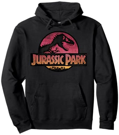 Jurassic Park Turquoise Safari Circle Logo Felpa con Cappuccio