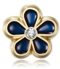 BOBIJOO JEWELRY - Petit pins Franc-Maçon fleur de Myosotis Email Bleu Faux Diamant 8mm Discret