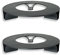 terraced® - Lot de 2 soucoupes pour pot de fleurs - Couleur : noir - Rond - Diamètre : 27 cm - Soucoupe pour pot de fleurs - Matériau recyclé - Fabriqué en Allemagne