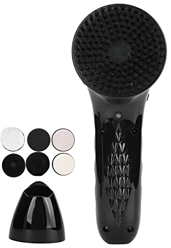 Lucidascarpe Elettrica, ANGGREK Pulizia delle Scarpe Ricaricabile Cura della Pelle Kit Lustrascarpe Portatile Portatile Spazzola Elettrica Ricaricabile per Scarpe Kit Lustrascarpe Elettrico(Nero)