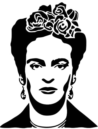 LaserCad Schablonen FRIDA KAHLO (FK10, FRIDA KAHLO Portrait, DIN A6) Graffiti Stencil für Airbrush, Deko, zum Malen