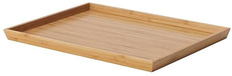 Vassoio Rettangolare in Bambo con Gambe pieghevoli per Colazione a letto, Vassoio da tè, caffè in bambù ecologico (Bambo, 30 x 40 Cm)