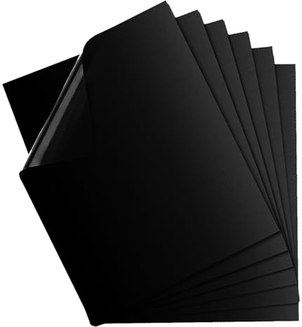 GQC BBQ Mats, Set of 6 BBQ Grill Mat Nonstick Reusable Barbecue Baking Mat Teflon BBQ Cooking Mats for Electric Grill Gas Charcoal BBQ, FDA-Approved, PFOA-Free, 15.75 * 11.8Inch, Black 6(40X30) CM