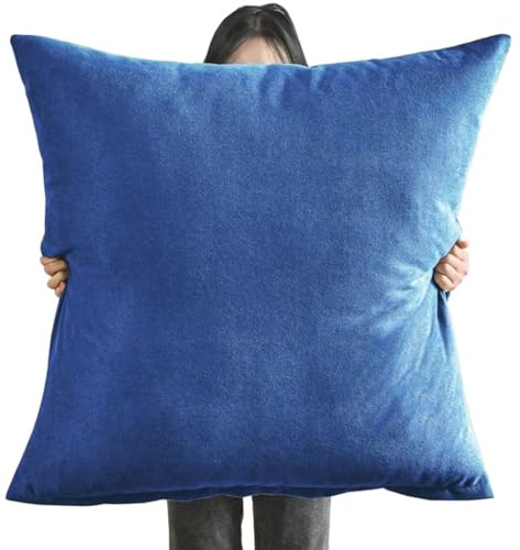 Supermjukt kuddfodral 50x50, 60 x 60,70x70,80x80 cm Kvadratiskt Extra stort kuddfodral för king size-bäddar Dekorativa kuddfodral för kuddar Bäddsoffa Soffa (Color : Navy Blue, Size : 80x80cm 1pc)