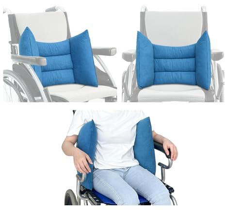 KAVIL Lateral Support for Wheelchair Back Support Cushion for Pressure Relief Folding Pads Improving Better Posture Sitting Assist Wedge for Elderly Disabled Stroke Patients in Recliner Wheelchair