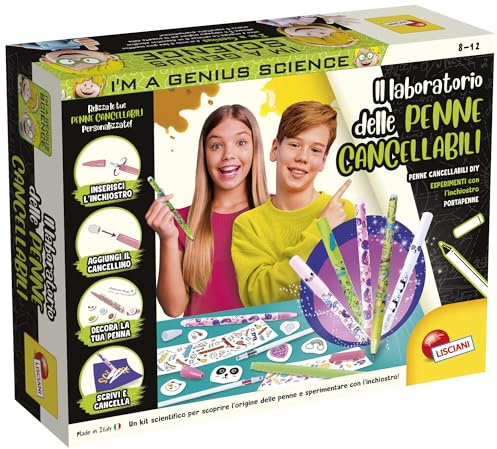 Liscianigiochi Kit Scientifique I'm a Genius Laboratoire des Stylos Effaçables - Chimie - Enfants 8+