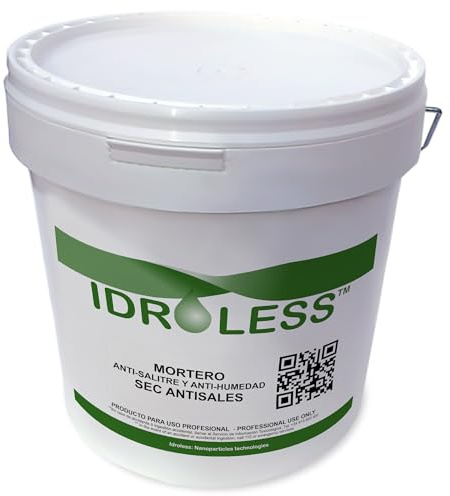 Mortier sec anti-sel (20 kg) - Empêche la salinité et la capillarité sur les murs et prévient la réapparition des taches d'humidité