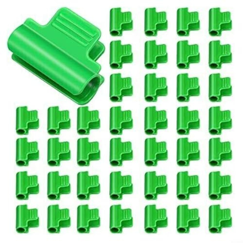 GLFLOW Lot de 40/50 pinces de serrage en plastique pour sécuriser le film et les filets de jardin pour filet (50 pièces de 8 mm)