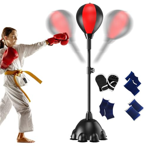 Borsa riflettente, custodia riflettente, palla da boxe pesante, per allenamento fitness, antistress, adulti, bambini e bambini