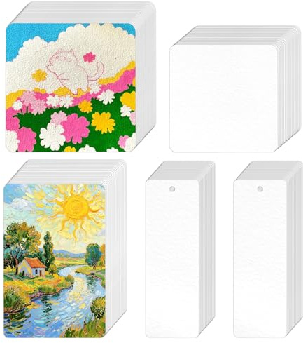 200 Blatt Aquarellpapier 300g Aquarellblock Aquarell Papier Aquarell Postkarten Blanko Watercolor Paper für Postkarten NotizblöCken GrußKarten DIY Lesezeichen (5 * 15cm/10 * 10cm/10 * 15cm/12 * 12cm)