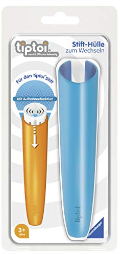 Ravensburger tiptoi Stifthülle zum Wechseln in Blau/Wechselhülle für den tiptoi Stift mit Aufnahmefunktion/Geeignet für Kinder ab 3 Jahren