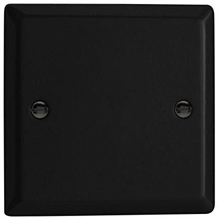 Varilight Single Blank Plate - Urban/Vogue Matt Black