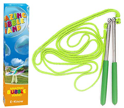 2 Pack Seifenblasen-Stab Riesenseifenblasen für Seifenblasen Partei-Edelstahl machte das teleskopische Entwurfs-einfache Tragen für Garten Spielzeug Outdoor Spielzeug（MEHRWEG）