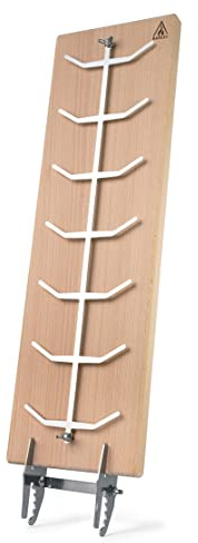 Bargen Flammlachsbrett 55 x 18 cm - Flammlachsbretter mit Edelstahl-Halterung - Premium Grillzubehör für Feuerschalen und Kugelgrill