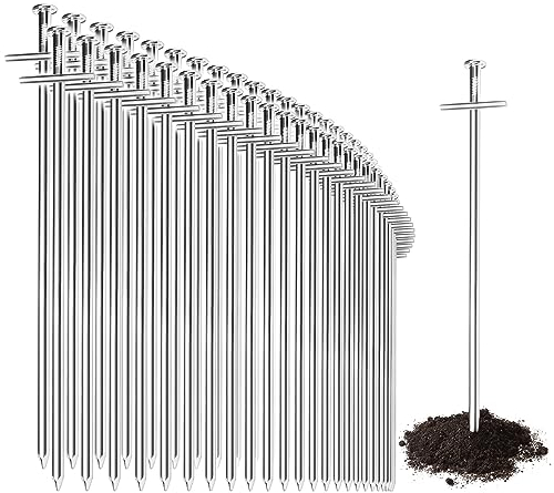 com-four® 50x Zelt-Heringe aus Stahl - Lange und robuste Erdnägel für Camping und Outdoor - ideal für normalen und harten Boden 230 x6mm - Kreuz Profil