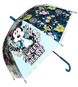 Umbrella Minnie Heart Sweet Automatic Dome Umbrella Children Girl 45cm, Pequeña