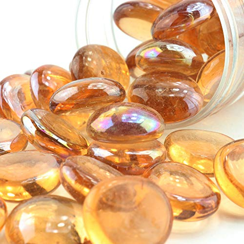 Deko Glas Nuggets Ã˜ 2 cm - Farbe Sand/Dekosteine, Glassteine, Muggelsteine - 400 g