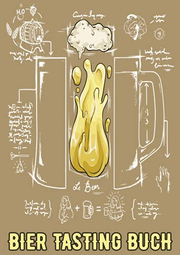 Bier Tasting Buch: XXL Bierverkostung für Hobbybrauer und Heimbrauer | Bier Brauen Buch mit Brauprotokoll | Bier-Geschenk zur Degustation | XXL A4 Verkostungsbuch und Bewertungsbuch | Formeln Bierkrug