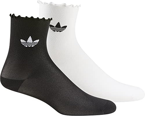 ADIDAS HC9532 RUFFLE CRW 2PP Calzini Donna white/black Taglia M