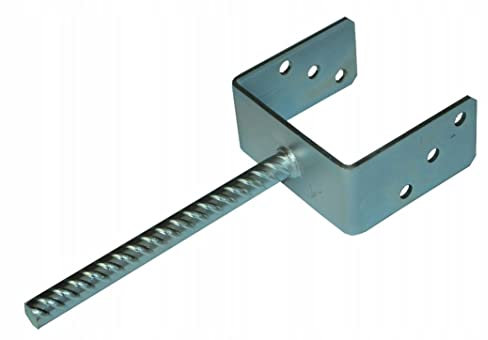 MiG-met - Poteaux à sceller - U 50mm - Ancrage pour poteaux à sceller - Douille à visser pour poutres en bois - Poteaux réglables en hauteur - Douille à enfoncer