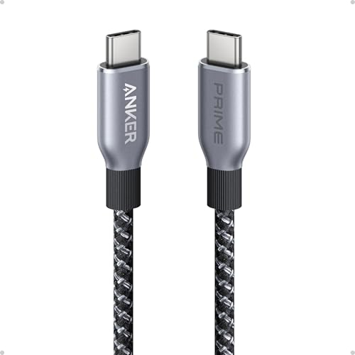 Anker Prime USB C auf USB C Kabel, 240W 90cm Schnellladekabel USB C, Upcycled Nylon im Flecht-Design, 100 Jahre Haltbarkeit, USB 2.0 Kabel für iPhone 16/16 Pro/16 Pro Max/16 Plus, MacBook, Galaxy S24