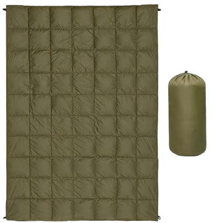 Down Camping Quilt,Inomhus utomhuscampingfilt | Packbart campingtäcke, bärbar dunfilt för resor, vandring,