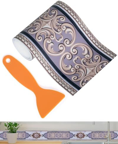 FBBULES Bordo Autoadesivo Adesivo per Pareti in PVC Decorativo Bordi Pannelli Adesivi Striscia Adesiva Muro per Soggiorno Camera da Letto Cucina Pavimento Piastrelle