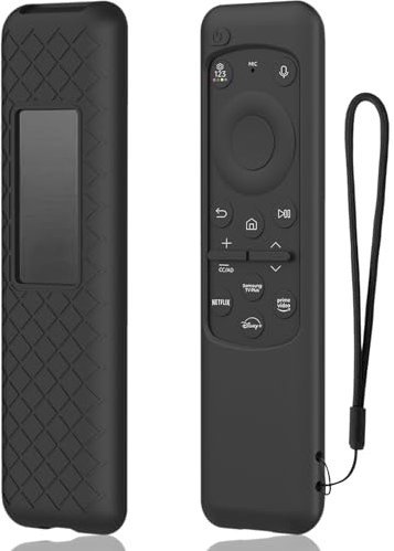 Momowin Funda Protectora para Funda Mando Samsung Smart TV, BN59-TM2360E Mando a Distancia, Compatible con Mando a Distancia Samsung Smart Voice BN59-01432J BN59-01432A Serie (Negro)
