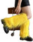 Cazqgoy Women's Faux Fur Leg Warmers, Plush Leg Warmers, Furry Fuzzy Leg Warmers, Winter Cuffs, Plush Furry Leg Warmers, Faux Fur Leg Warmers (Yellow)
